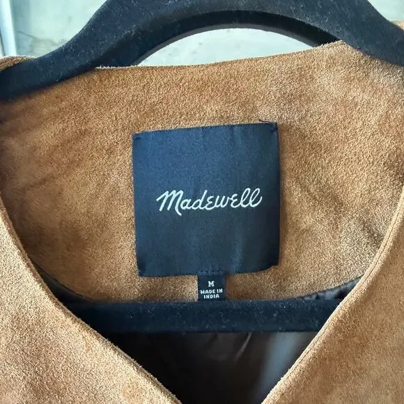 Madewell Suede Crop Cardigan Jacket - Picture 9 of 9